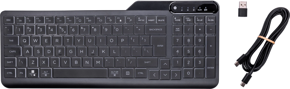 HP 400 Backlit Toetsenbord met Kabel Qwerty