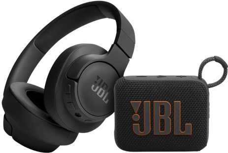 JBL Tune 720BT + JBL GO 4 zwart