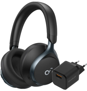 Soundcore Space One Zwart + BlueBuilt Quick Charge Oplader met Usb A Poort 18W Zwart