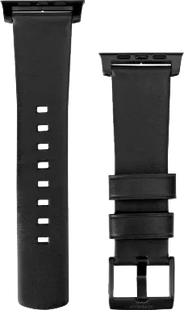 Nomad Apple Watch 44/45/46/49 mm Leren Bandje Zwart
