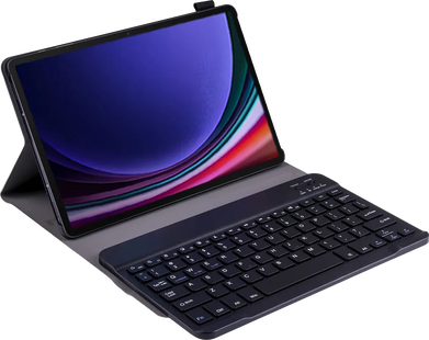 Just in Case Samsung Galaxy Tab S9/S9 FE/S10 FE/S10 Lite Toetsenbordhoes QWERTY Zwart