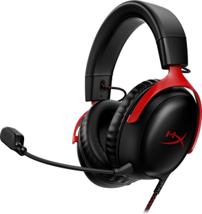 HyperX Cloud III Wired Gaming Headset - Zwart/Rood (PC, PS5, Xbox Series X/S)