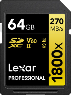 Lexar Professional SDXC 1800x GOLD 64GB 180MB/s
