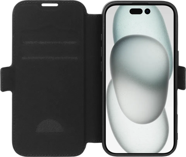 BlueBuilt Apple iPhone 16 Book Case Leer Zwart