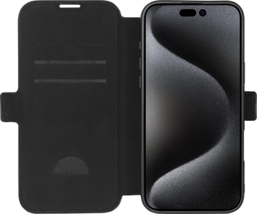 BlueBuilt Apple iPhone 16 Pro Max Book Case Leer Zwart