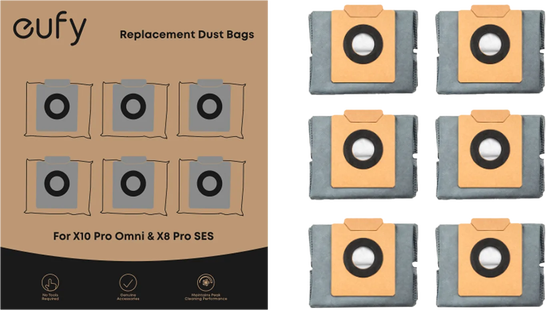 Eufy X8 / X10 stofzakken (6 stuks)