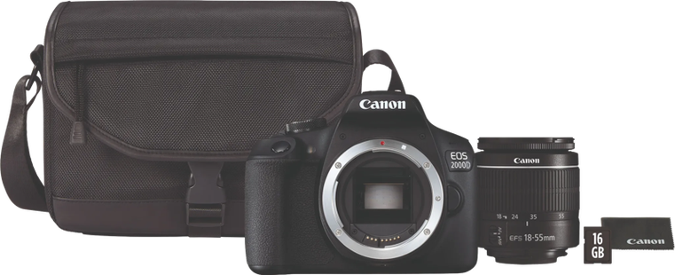 Canon 2000D, 18-55, Tas, 16GB