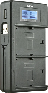 Jupio USB Duo Charger LCD voor Sony NP-FW50