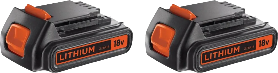 BLACK+DECKER 18V 2,0 Ah Accu 2-pack