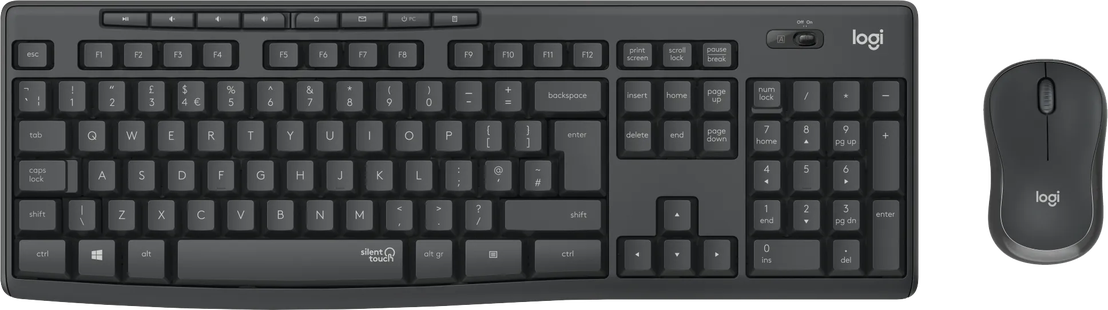 Logitech MK295 Silent Draadloze Toetsenbord en Muis Zwart QWERTY