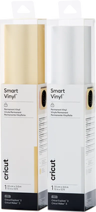 Cricut Smart Vinyl Permanent 33x366 Shimmer Goud en Shimmer Zilver Combo Pack