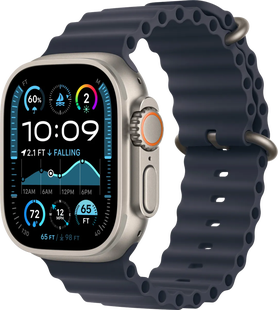 Apple Watch Ultra 2 4G 49mm Zilver Ocean Band Blauw