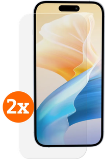 BlueBuilt Apple iPhone 16 Screenprotector Glas Duo Pack