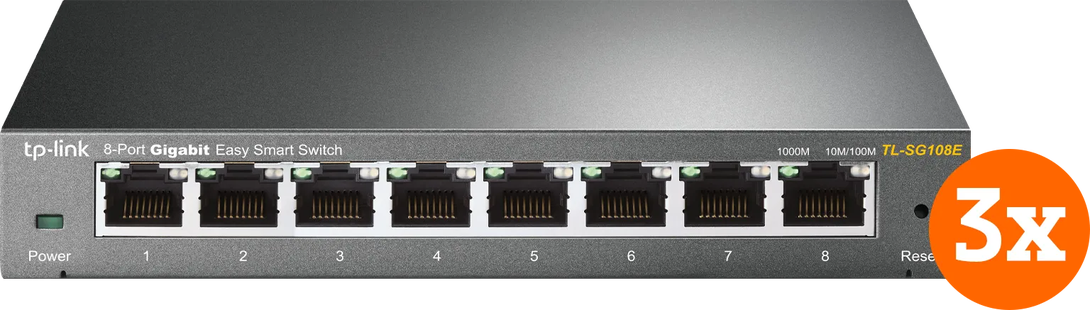 TP-Link TL-SG108E 3-Pack