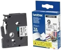 Brother TZe-221 Zwart op Wit (9 mm x 8 m)