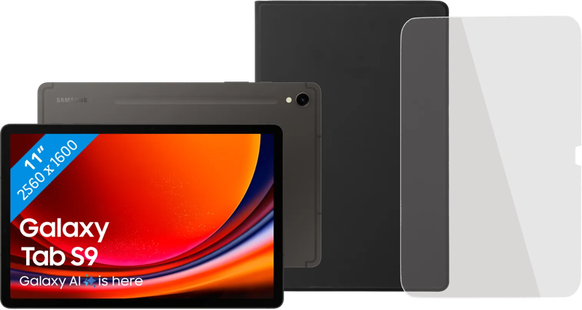 Samsung Galaxy Tab S9 11 inch 128 GB Wifi Zwart + Beschermpakket