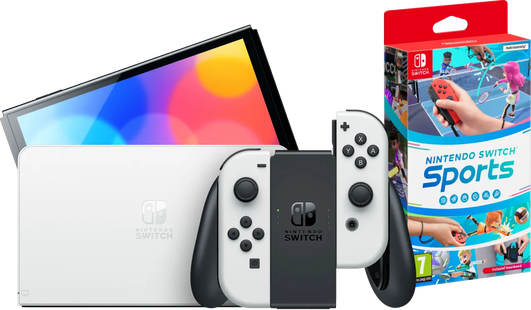 Nintendo Switch OLED Wit + Nintendo Switch Sports