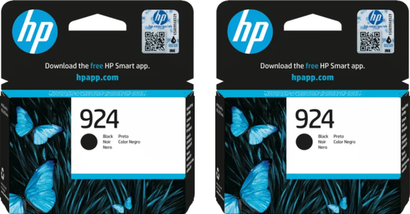 HP 924 Cartridge Zwart Duo Pack