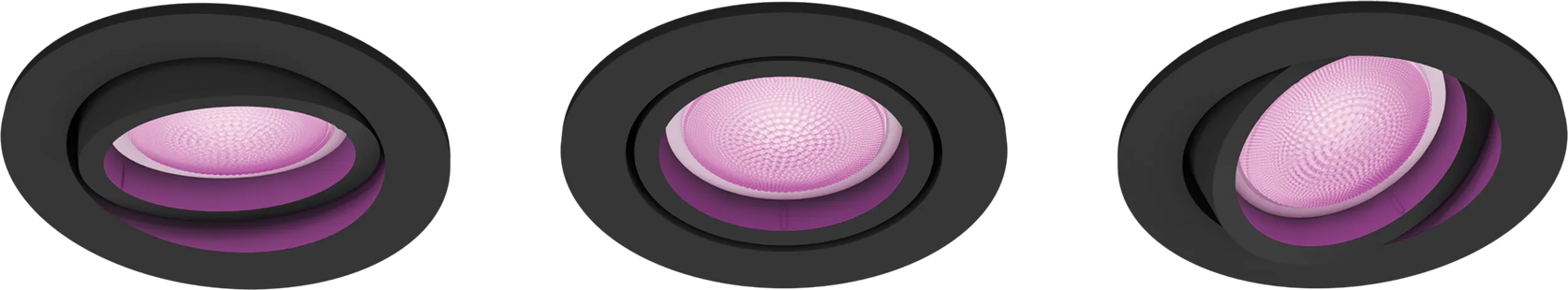 Philips Hue Centura inbouwspot White and Color - rond - Zwart - 3-pack
