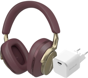 Bowers & Wilkins PX8 Rood + BlueBuilt Power Delivery Oplader met Usb C Poort 20W Wit