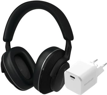 Bowers & Wilkins Px7 S2e Zwart + BlueBuilt Power Delivery Oplader met Usb C Poort 20W Wit