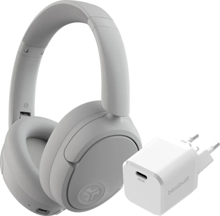 JBuds Lux ANC Wit + BlueBuilt Power Delivery Oplader met Usb C Poort 20W Wit