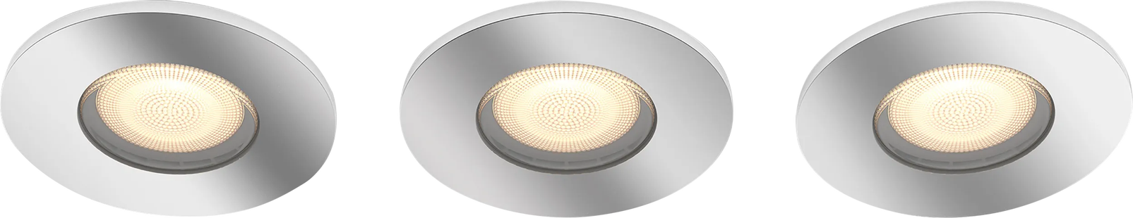 Philips Hue Adore badkamerinbouwspot White Ambiance - rond - Chroom 3-pack + dimmer
