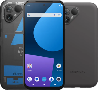 Fairphone 5 256GB Transparant 5G + Fairphone Protective Back Cover Zwart