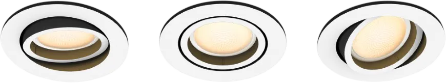 Philips Hue Milliskin inbouwspot White Ambiance - rond - Wit - 3-pack
