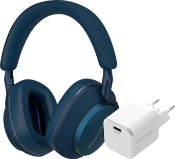Bowers & Wilkins Px7 S2e Blauw + BlueBuilt Power Delivery Oplader met Usb C Poort 20W Wit