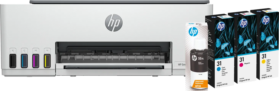 HP Smart Tank 5105 + 1 set extra inktflesjes