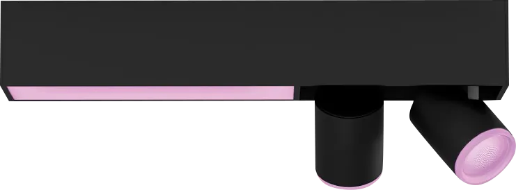 Philips Hue Centris Opbouwspot White and Color - Zwart - Rechthoek - 2-Spots