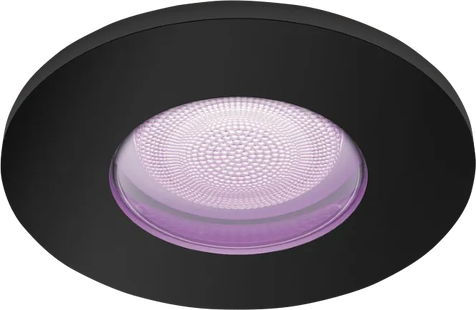 Philips Hue Xamento badkamer inbouwspot White and Color - Zwart - Rond