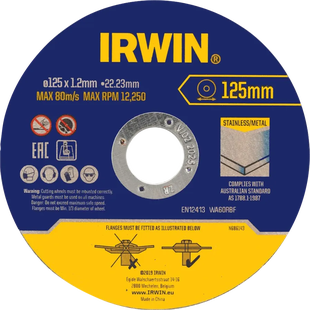 Irwin Doorslijpschijven Metaal 125x1,2mm 10 stuks