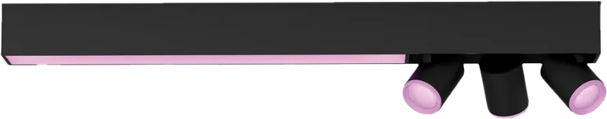 Philips Hue Centris Opbouwspot White and Color - Zwart - Rechthoek - 3-spots