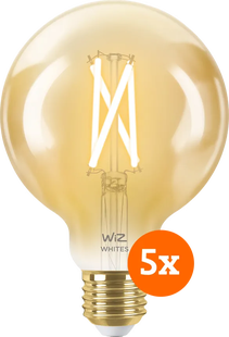 WiZ Smart Filament lamp Globe 5-pack - Warm tot Koelwit Licht - E27