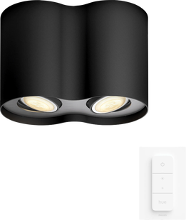 Philips Hue Pillar Opbouwspot White Ambiance - Zwart - 2-spots + Dimmer