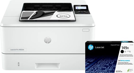 HP LaserJet Pro 4002dn + 1 extra zwarte XL toner