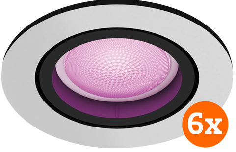 Philips Hue Centura inbouwspot White and Color - rond - Aluminium - 6-pack
