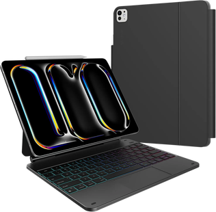 BlueBuilt Apple iPad Pro (2025/2024) 13 inch Toetsenbord Hoes QWERTY Zwart