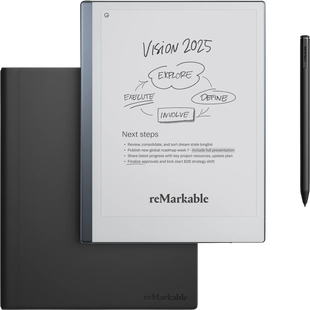 reMarkable 2 met Leren Book Case Leer Zwart