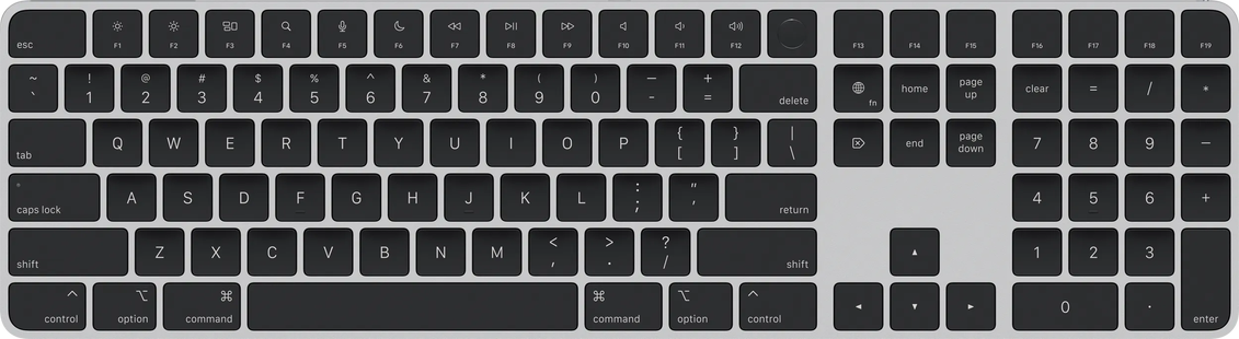 Apple Magic Keyboard met numeriek toetsenblok en Touch ID (2024) Zwart
