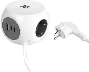 ACT AC2420 3 contacten stekkerdoos