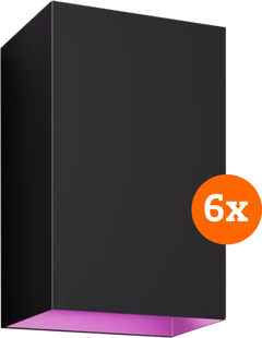 Philips Hue Resonate muurlamp White and Color zwart 6-pack