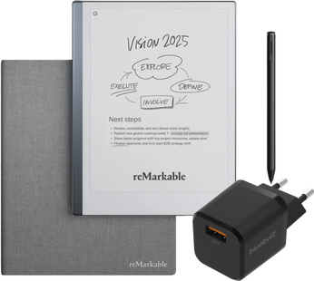 reMarkable 2 met Book Case Grijs + BlueBuilt Oplader