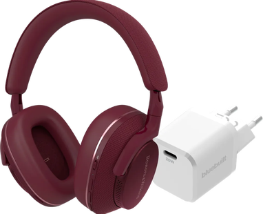 Bowers & Wilkins Px7 S2e Rood + BlueBuilt Power Delivery Oplader met Usb C Poort 20W Wit
