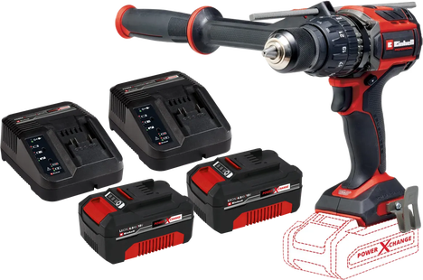 Einhell TP-CD 18/120 Li-i BL Solo 4,0 Ah Accu (2x) Starterspakket