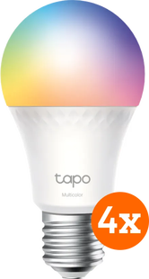 TP-Link Tapo L535E - Wit en Gekleurd Licht - E27 - 4-pack