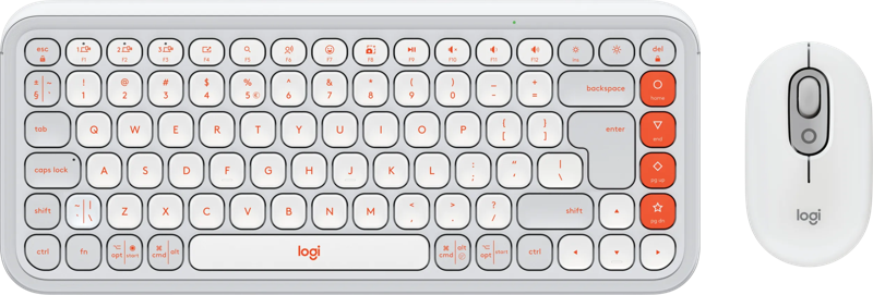 Logitech Pop Icon Combo toetsenbord en muis set Wit