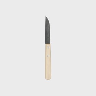 Schilmesje gebogen, Nogent, beukenhouten handvat, 18 cm